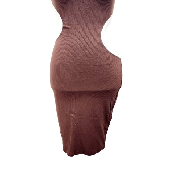 Womens Dresses Summer Mid Sleeveless Open Back Hollow Pullover Brown Size S - Picture 7 of 12